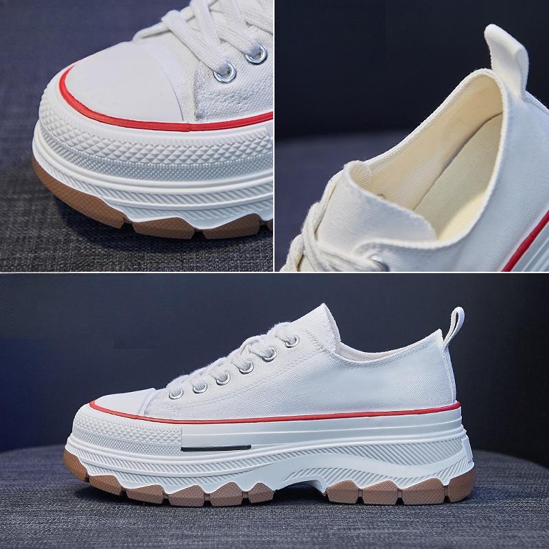New Breathable Student Board Shoes for The Canvas Shoe Season Thick-soled Height-increasing and Casual