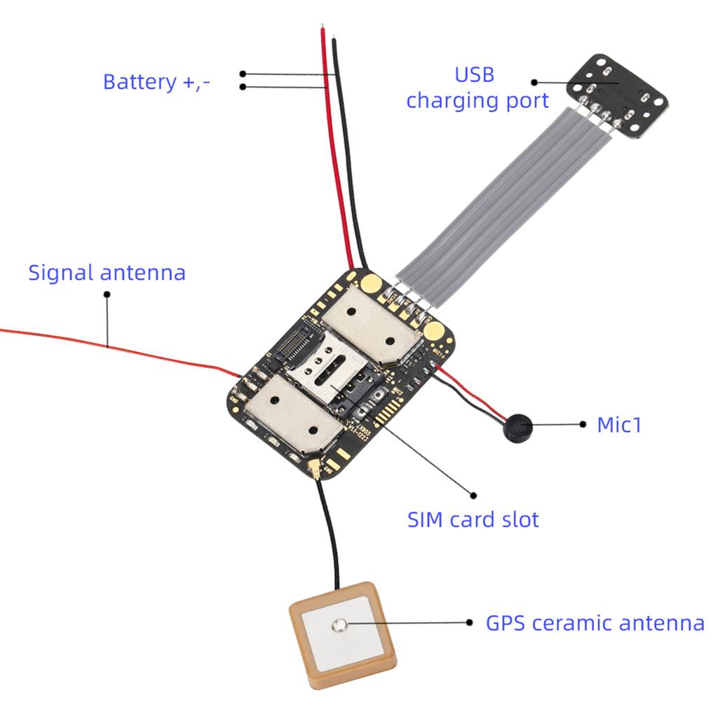 Tracker for Vehicles Car Trucks Equipment and Asset Tracker 2G + 4G GPS Tracker Chip LTE CAT-1 Tracking PCBA Module