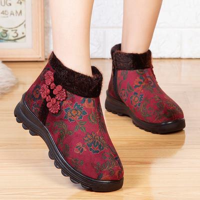 Moda Inverno 2024 Botas de Algodão Antiderrapantes de Sola Macia Sapatos Casuais Quentes de Sola Grossa para Mulheres Bota de Neve Bota para Mulheres Tênis