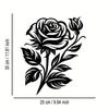 Black White Metal Rose Wall Art Iron Flower Decor for Home Office Cafe Gift
