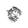 Retro Silver Color Jesus Cross Adjustable Ring for Women Fashion Vintage Men Finger Opening Ring Punk Party Jewelry Gift