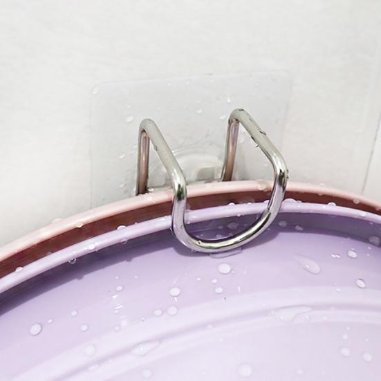 Yousheng 3/6/12Pcs Storage Hooks Basin Hanger Strong Load Bearing Easy To Install Removable Waterproof Bathroom Shower Hooks