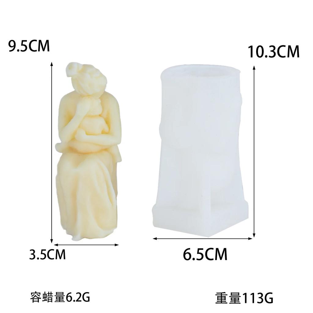 3D Mom Hug Baby/Pregnant/Couple Hug Candle Silicone Molds DIY Handmade Soap Plaster Resin Crafts Statue Mold Home Decor