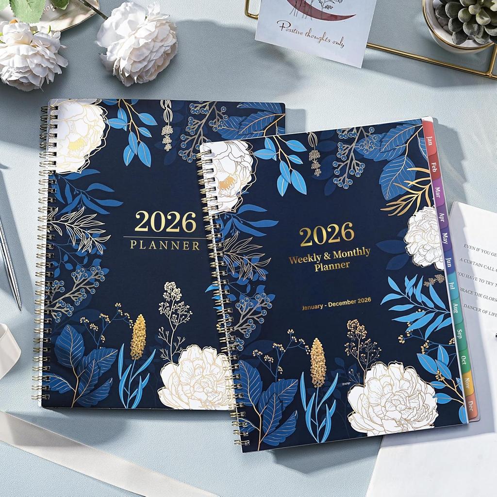 2026 Planner - 2026 Planner Weekly and Monthly, 2026 Calendar Planner, Jan 2026 - Dec 2026, 8.5" x 11", Monthly Tabs, Twin-Wire Binding, Holidays,