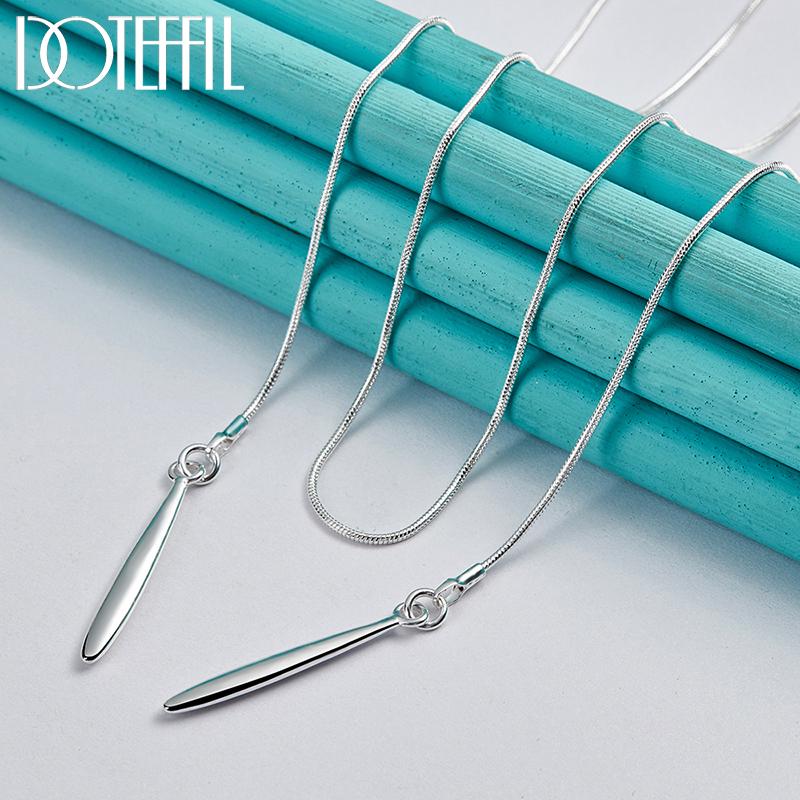 Schlangenkette Halskette Geschenk Party Silber Modeschmuck