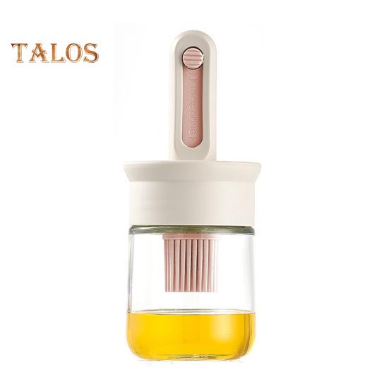 

Бутылка для масла с кистью, не содержащая бисфенол А, дозатор масла с выдвижной кистью, устойчивый к высоким температурам кухонный инструмент для приготовления пищи, выпечки, барбекю розовый