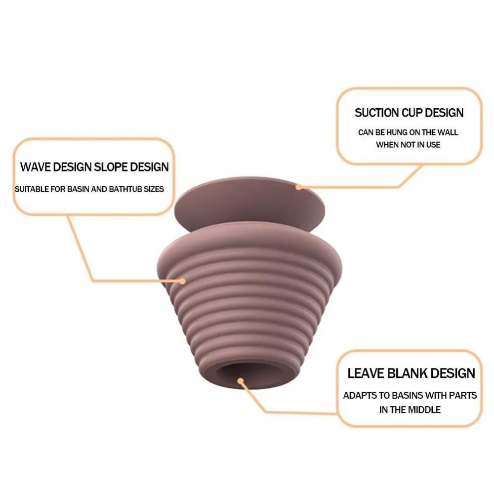 Anti-Clogging Tub Stopper Silicone Drain Stopper Useful Bathtub Drain Plug Bathroom Bathtub