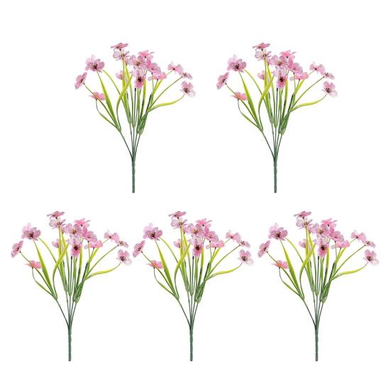 Artificial Flowers Adjustable Height Fade-Resistant Handmade Realistic Silk Petals No Watering Sunlight Floral Display Arrangement