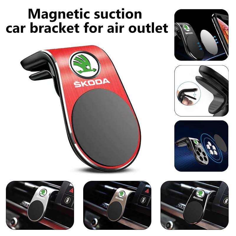 Sfrab5 Supporto Telefonico Magnetico a L per Auto Clip Supporto Smart Phone per Auto Per Skoda Kamiq Karoq Octavia 2 3 Rapid Scala Kami Fabia VII VRS