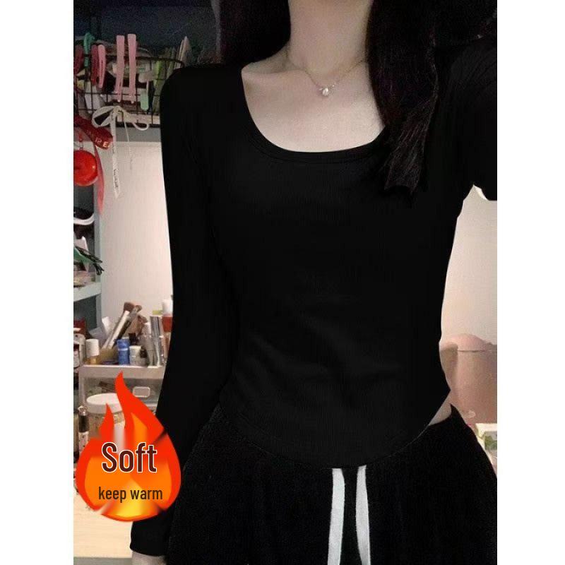 De Velvet Women's Long Sleeve Slimming Base Layer - Versatile, Comfortable Autumn/Winter Top