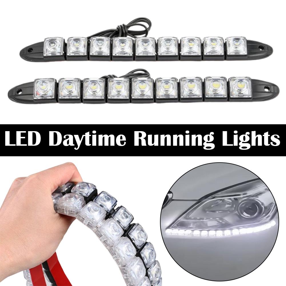 9 LED Running Lights Car DayLight Driving Led Strip Decorative K Auto Brighter 6000-8000 Light Rear Or Warning Front P5Z8