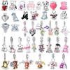 925 Silver Polar Bear Love Bead Happy Bear Series Fit Diy Bracelet Necklace Cute Kids Birthday Party Gifts