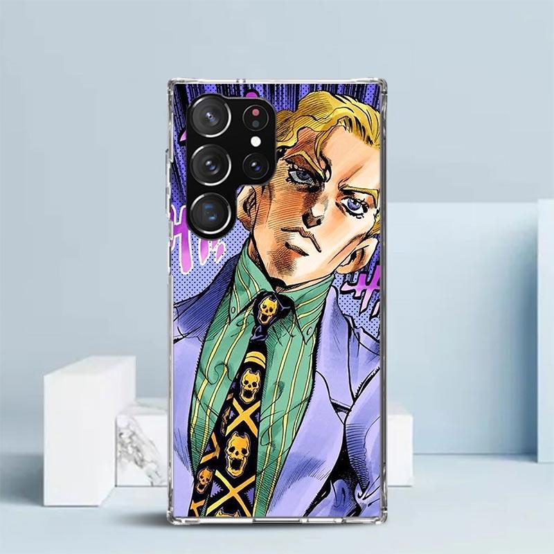 JoJo Kira Yoshikage Killer Queen Soft Cover for Samsung Galaxy S25 Edge S26 S24 S23 Ultra Phone Case S22 S21 Plus S20 FE Print P