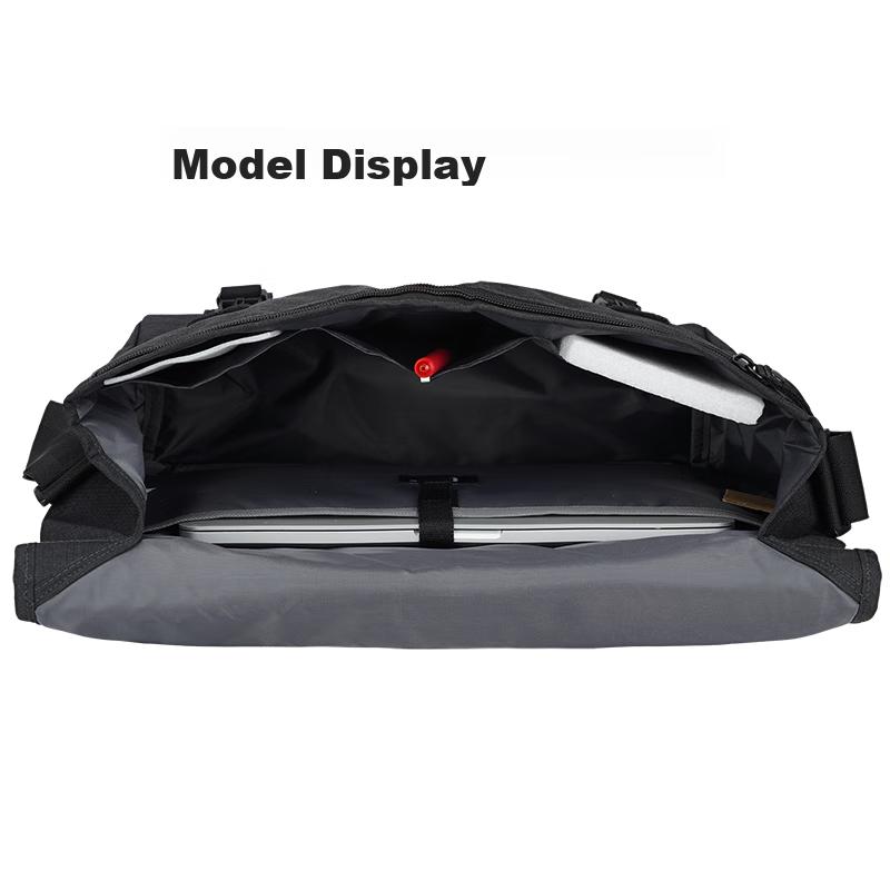 CAT Schulter-Crossbody-Tasche, Laptoptasche, 15/16 Zoll Aktentasche für Herren, Schwarz, 83607