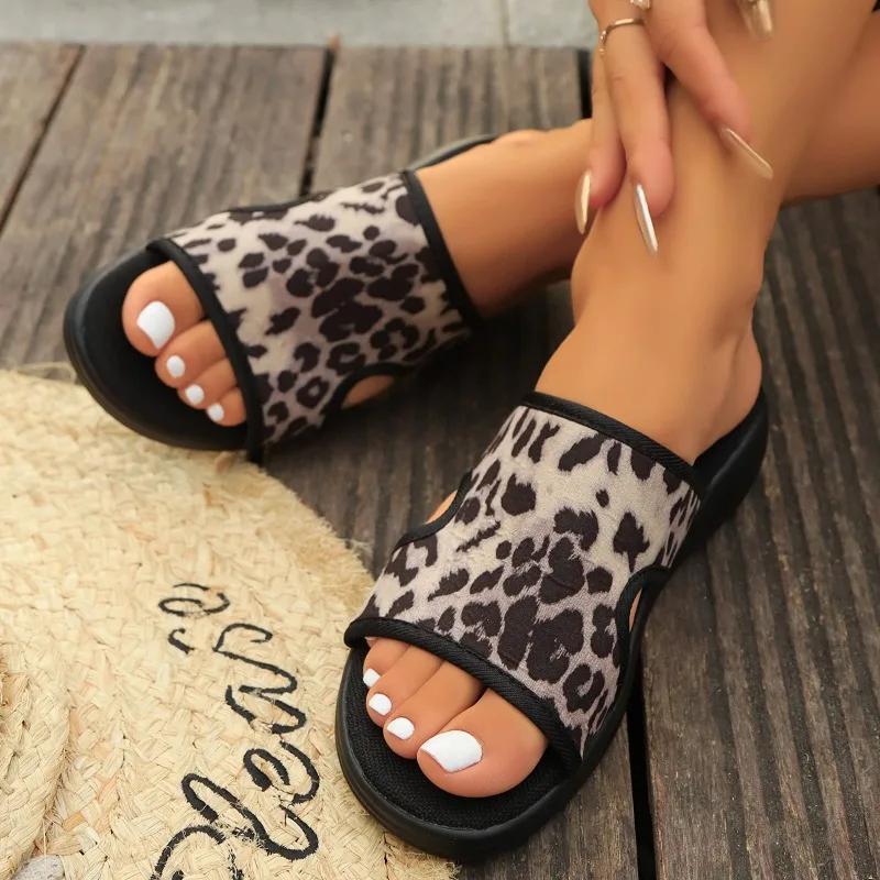 Módní venkovní obuv dámská 2024 nadměrná velikost dámské pantofle ležérní pantofle dámské smíšené barvy kulatá špička platforma klínky boty dámské