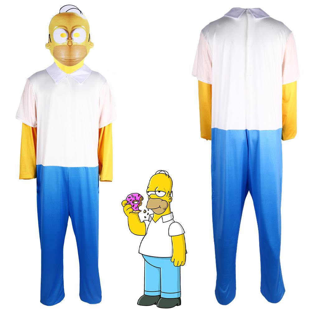 The Simpsons Family Matching Cosplay Outfit Parent-Child Stage Performance Costume