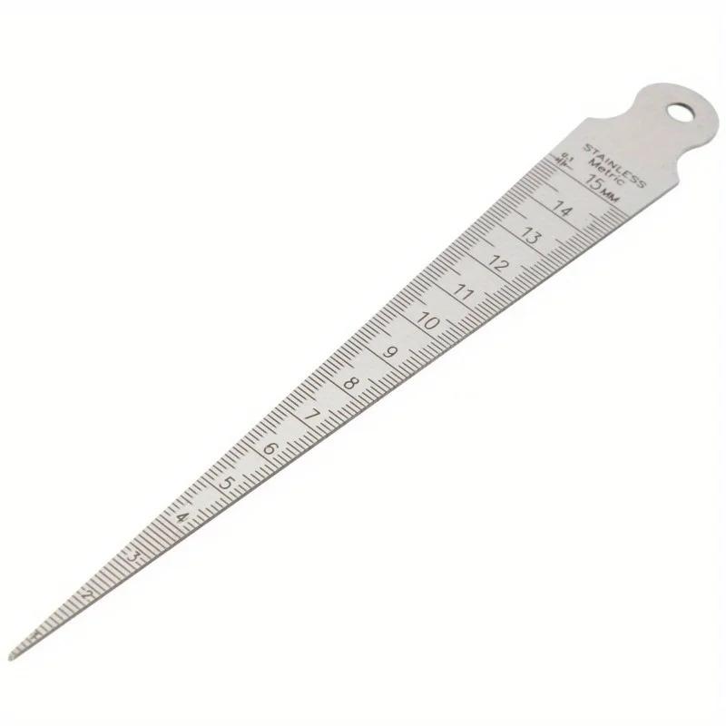 Taper Gage 1/32-5/8 Inch 1-15mm Stainless Gap Hole Taper Welding Gauge Test Ulnar Inch & Metric