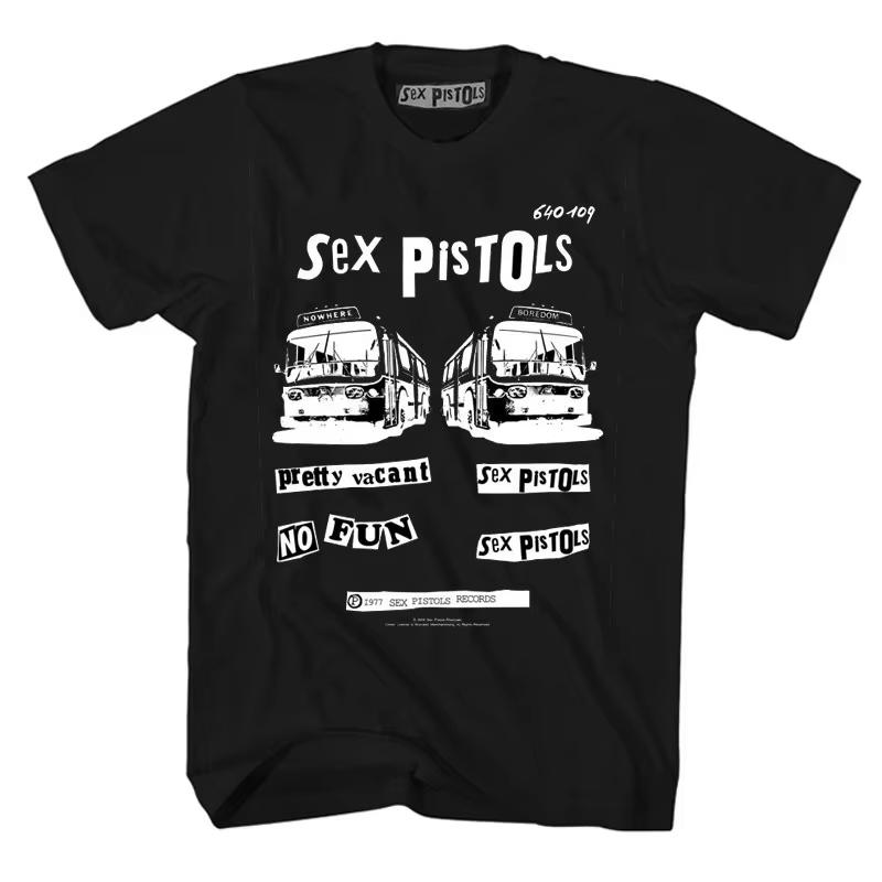 2026 Sex Pistols Pretty Vacant Comfortable Breathable High Quality Rock Theme Cotton Oversized Unisex Streetwear High Quality