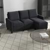 Corner Sofa, Sofa Set, with Reversible Chaise Longue, 197 X 139 X 91cm, Dark Grey