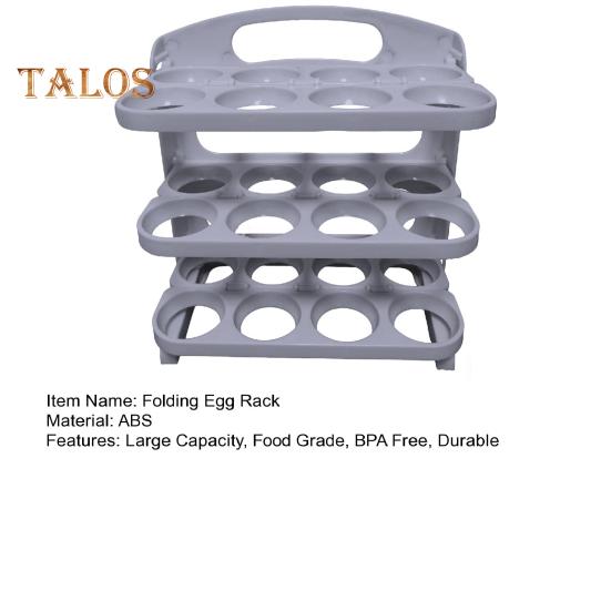 Egg Storage Container Large Capacity Food Grade BPA Free Foldable Design Portable Egg Holder Refrigerator Tray