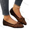 Fashion 2025 Spring Autumn Pointed Bow Flat Shoes Women's Fashion Lightweight Comfortable Casual Shoes  Large Size Women Loafers