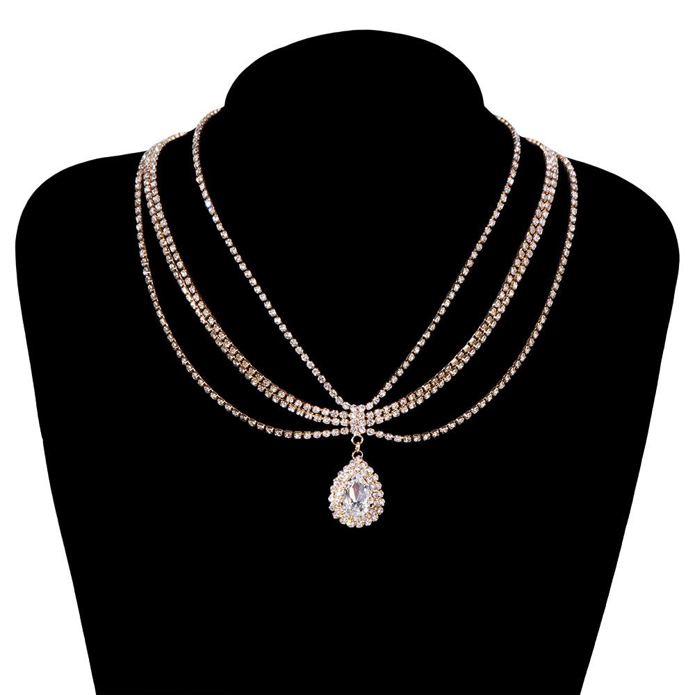 Water Drop Rhinestone Head Chain Bohemian Boho Headband Fashion Forehead Chain  Wedding