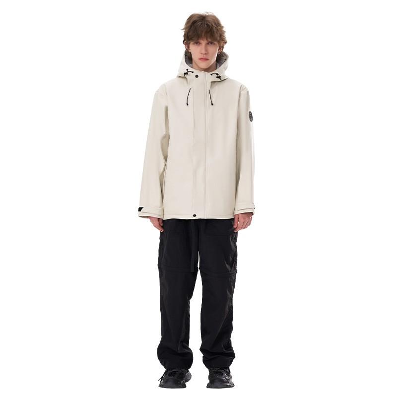 Outdoor Hiking Rain Jacket Windproof Waterproof Heavy Duty Fleece Lined Men Women