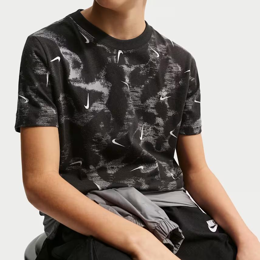 Nike Sportswear T-Shirt Round Neck Printed Short Sleeve Kids tops II0458-010