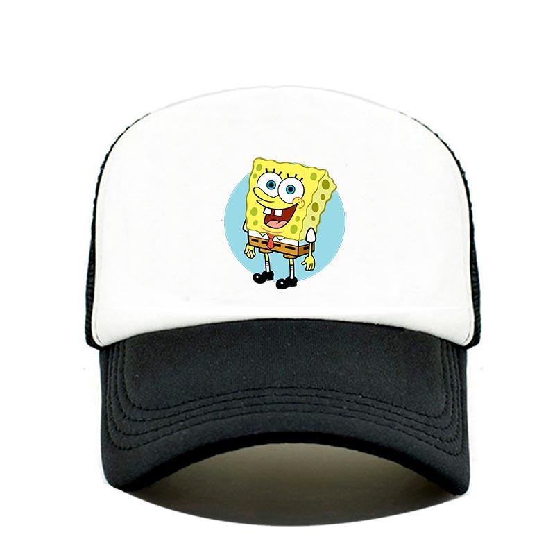 

Fashion Cute SpongeBobs Print Baseball Cap Cartoon Men Women Summer Sun Mesh Hat Anime Adjustbale Sunshade Golf Cap Trucker Hat