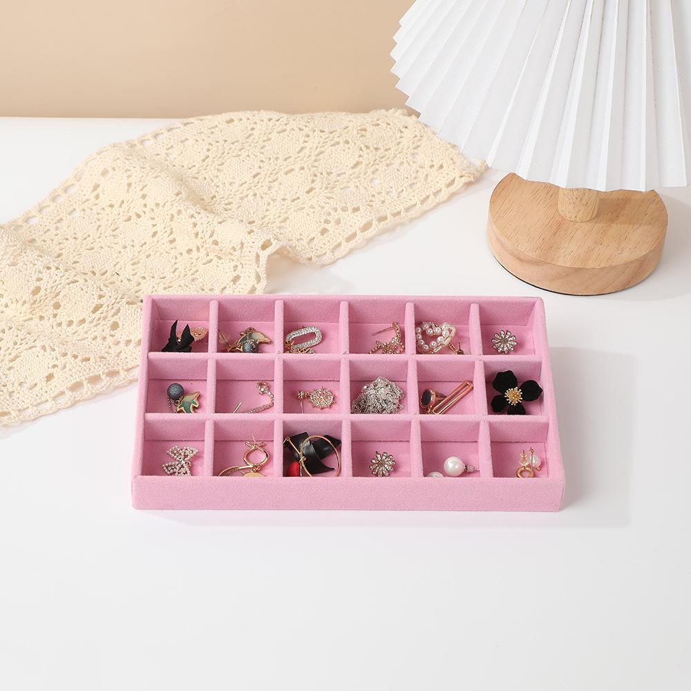 Multi-Style Plush Jewelry Storage Box with Drawers