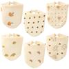 Ciilee Baby Gauze Set of Gauze Baby Nursery Bib Mealtime Bibs for Girls and Animal and Fruit Stylish Bibs, 6, 100% Cotton, Dual-Use Handkerchiefs,