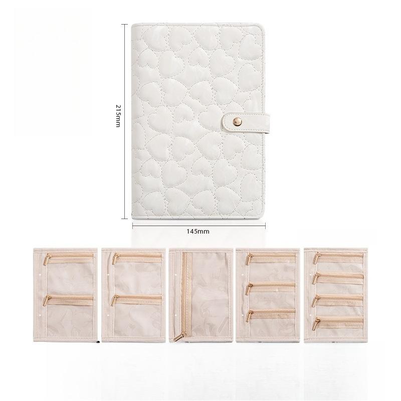 PU Leather Jewelry Storage Book Portable Travel Ring Necklace Earrings with Velvet Jewelry Storage Bag Jewelry Storage Book Gift
