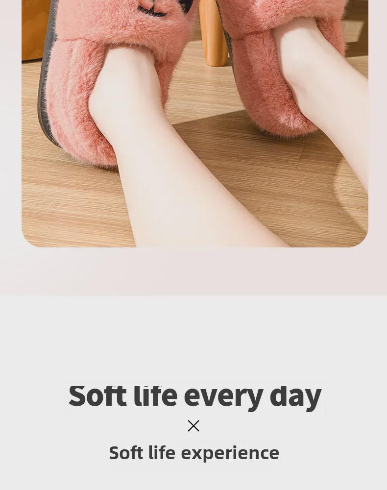 Women's Winter Panda Cotton Heeled Slippers - Cozy, Non-Slip, Plush Velvet for Warmth