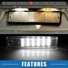 Car 6500K White 3528SMD LED License Plate Light Assembly 8127348010 for Toyota Highlander 2008-2013 for Lexus RX300 1999-2003 ABS Clear Black (Set of