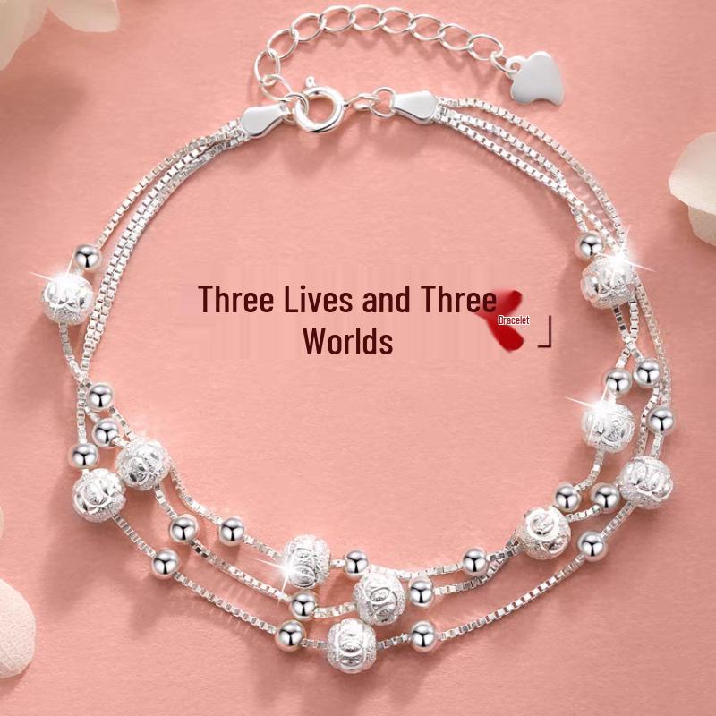 Three Lives Three Worlds Exquisite Light Luxury Bracelet - Perfect Birthday Gift for Her
