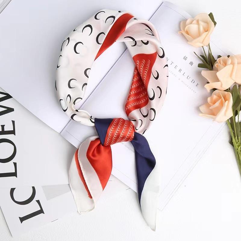 Stampa Sciarpa Quadrata Hijab Per Donne Ragazze Raso Seta Bandana Musulmana Fascia Per Capelli Fazzoletto Da Collo Fascia Per Capelli Avvolgente Scialli Foulard