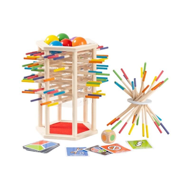 Baby Holzspielzeug Puzzle Turm Balance Spiel für Kleinkinder Lernen und Stapeln