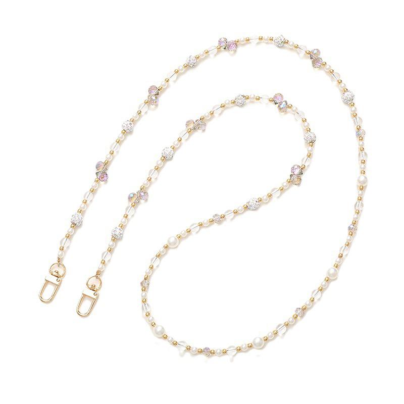 Portable Beaded Pearl Strap Mobile Phone Lanyard Anti-Lost 120Cm Doll Chain Sling Diy Shoulder Strap Mobile Phone