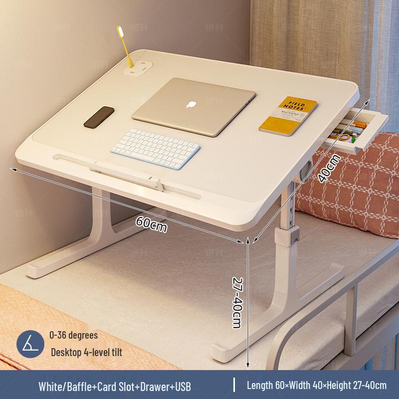 Foldable Bedside Table for Reading, Writing, and Computing - Ideal for Students and Dorms