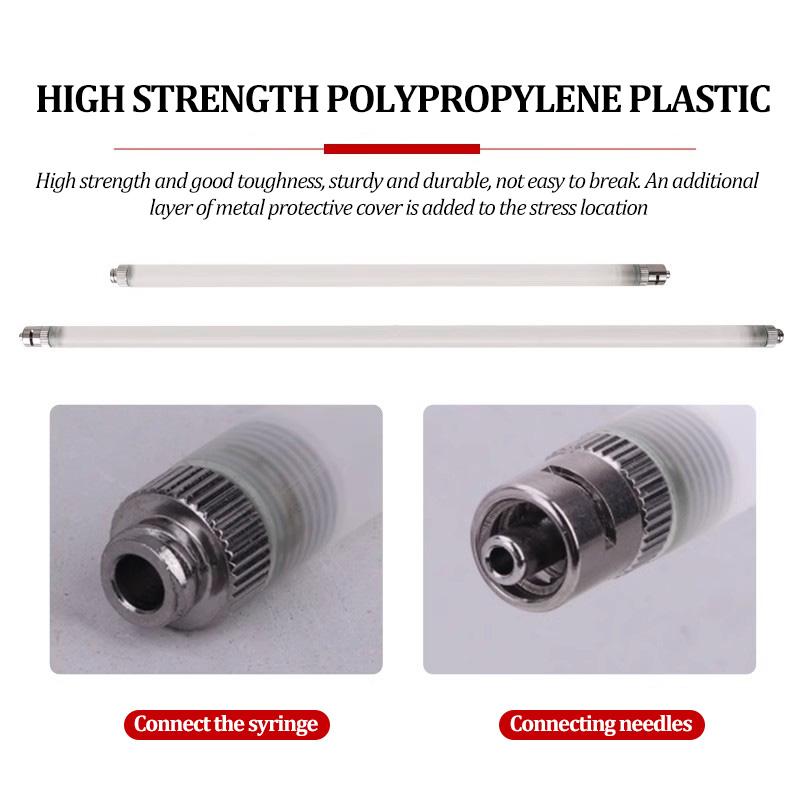 28cm/38cm Veterinary Syringe Extension Rod Continuous Syringe Extended Injection Tube For Animal Use Long Arm Injection Rod