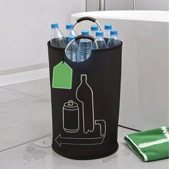 Storage Basket Collapsible with Arc Handles Easy Carrying Container Durable Waterproof Oxford Storage Bin