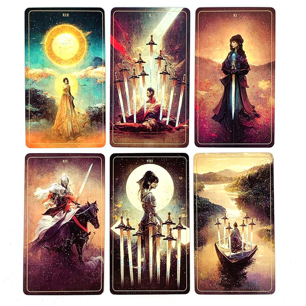 High-Quality Tarot Cards Tin Box Packing Tarot Deck Gilded Edge With Paper Guidebook,Fate Divination Party Game Cards