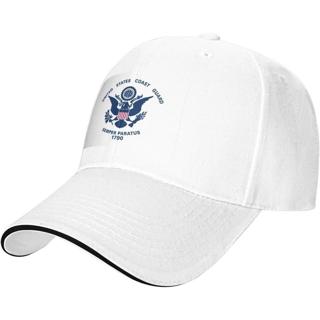 US Coast Guard Semper Paratus Emblem Baseball Cap Polyester Sun Hat Adjustable Trucker Cap Adult