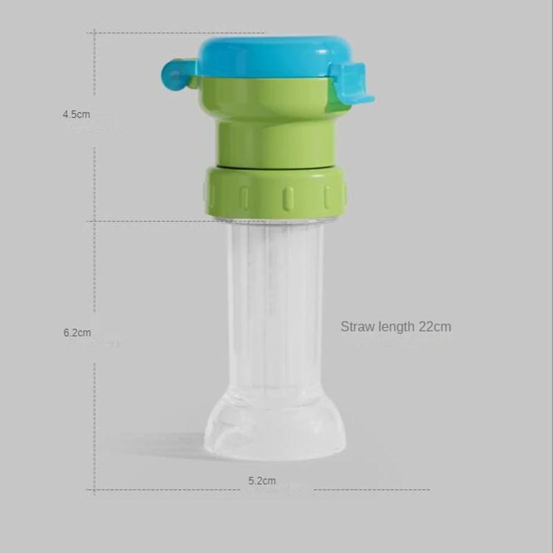 New Mineral Water Bottle Cap with Straw Convertible Head Baby Kids Anti-Choking Portable Outdoor Storage Leak-proof Accessories