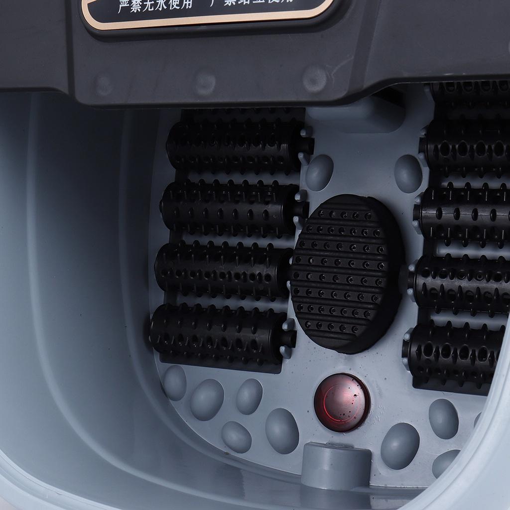 500W Electric Foot Spa Bath Massager Rolling Vibration Heat Electric Oxygen Bubbles For Relieve Pressure Relaxation 38.5 X 31.5 X 21 Cm