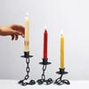 Nordic Black Wrought Iron Chain Candle Holder for Romantic Christmas Decor