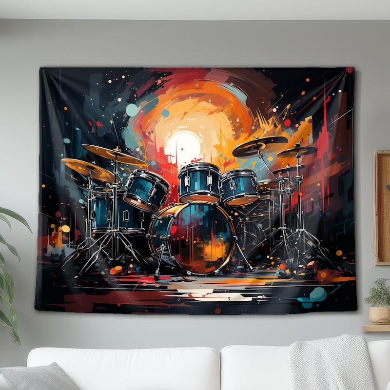 Tapestry art of the astro drum 75x100 чёрный