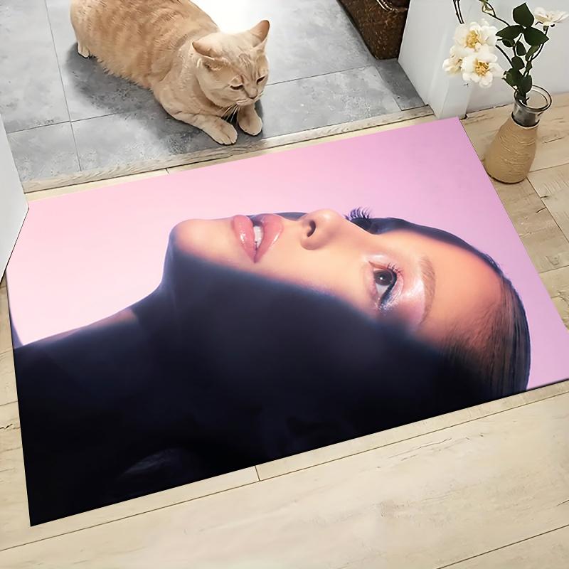 Elegant Shadow Portrait Carpet Rug Soft Washable Antislip Home Living Room Sofa Mats Personalized Christmas Rug