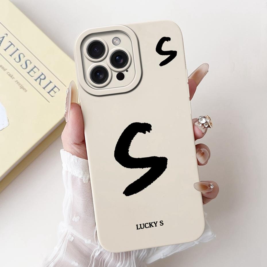 New Fashion Letter Phone Case For iPhone 15 Pro Max 15Pro Soft Silicone Shockproof Cases For iPhone15 15ProMax Covers Bumpers