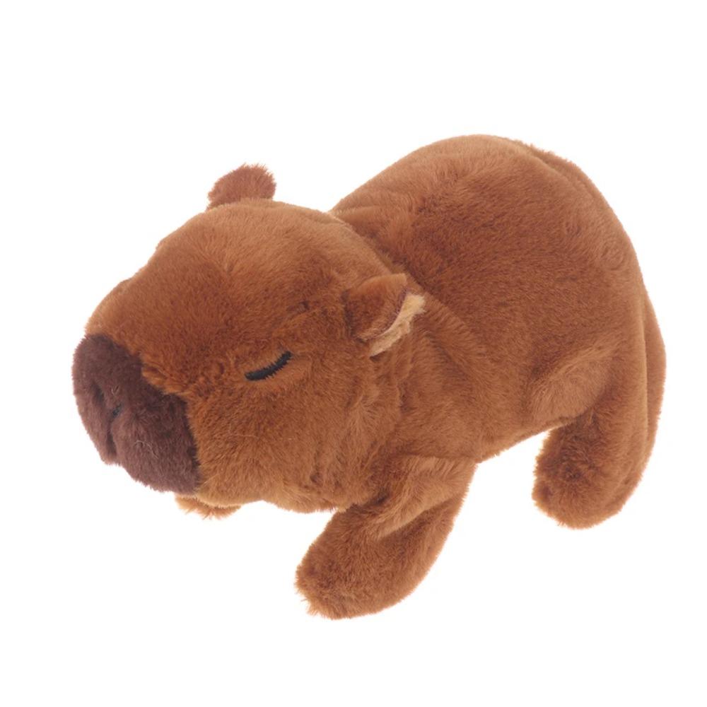 

Walk Squeak Electronic Plush Capybara Toy Can Walking Capybara Action Figure Christmas Gift коричневый